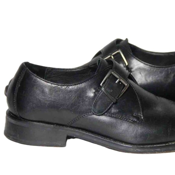 Cole Haan Black Leather Monk Strap Shoes Men's Size 8.5M - Picture 5 of 7